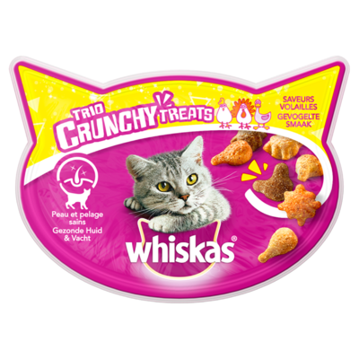 Whiskas Kattensnacks Trio Crunchy Treats Gevogelte Selectie 55 g