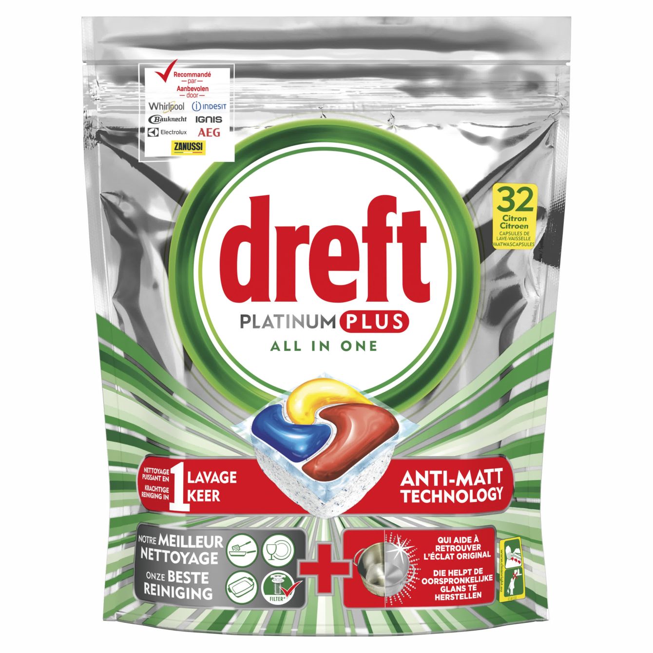 Dreft Vaatwastabletten Platinum Plus Citroen