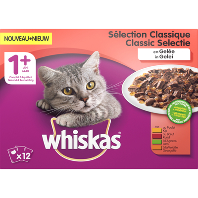 Whiskas Mp adult vlees selectie in gelei