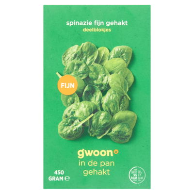 Huismerk Spinazie Fijn Gehakt Deelblokjes 450 g