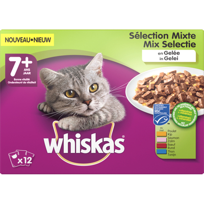 Whiskas Mp senior vlees&vis select in gelei