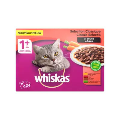 Whiskas Classic Selectie in Saus 1+ Jaar