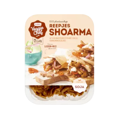Huismerk Veggie Chef Reepjes Shoarma Vegan
