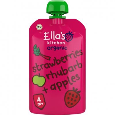 Ella's Kitchen Strawberries rhubarb + apples 4+ bio