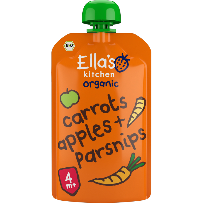 Ella's Kitchen Carrots apples + parsnips 4+ bio