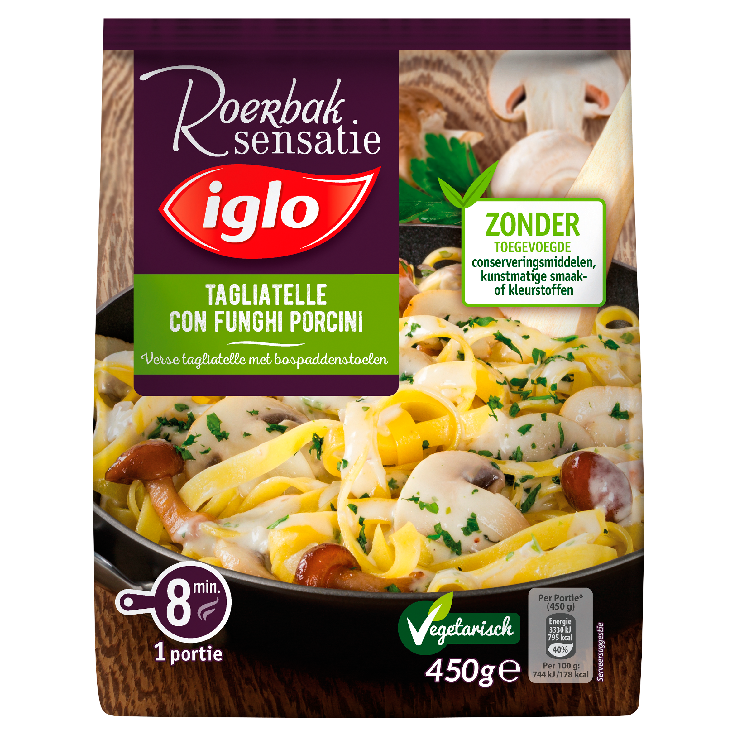 Iglo Roerbak Sensatie Tagliatelle con Funghi Porcini 450 g