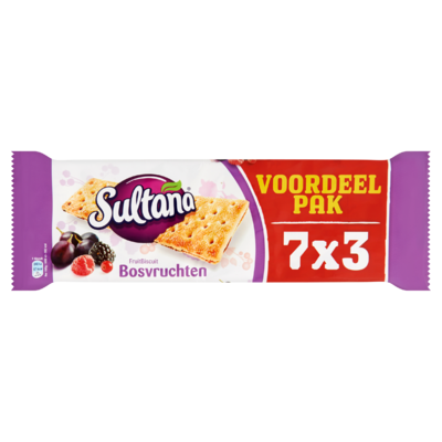 Sultana Bosvruchten Voordeelpak 7 x 3 Stuks 306 g