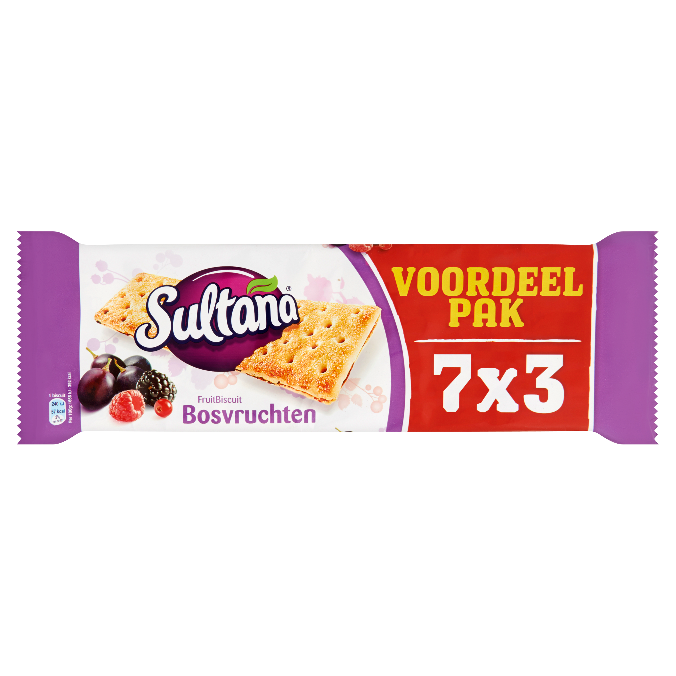 Sultana Bosvruchten Voordeelpak 7 x 3 Stuks 306 g
