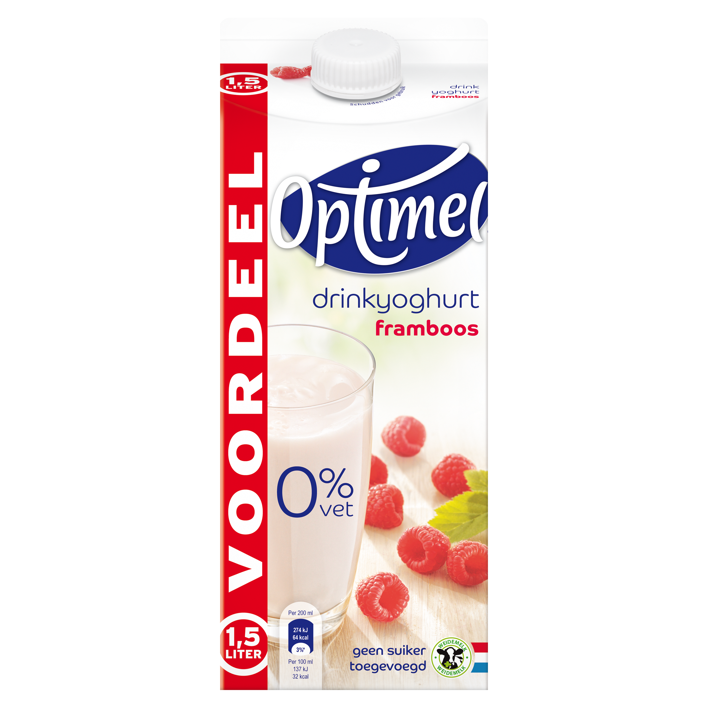 Optimel Drinkyoghurt Framboos 1,5 L