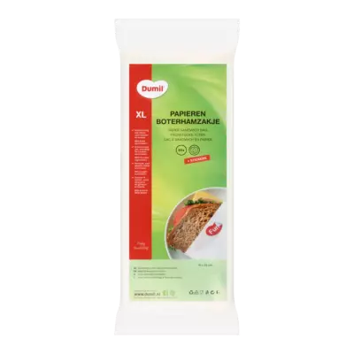 Dumil Papieren Boterhamzakje XL 60 Stuks + Stickers