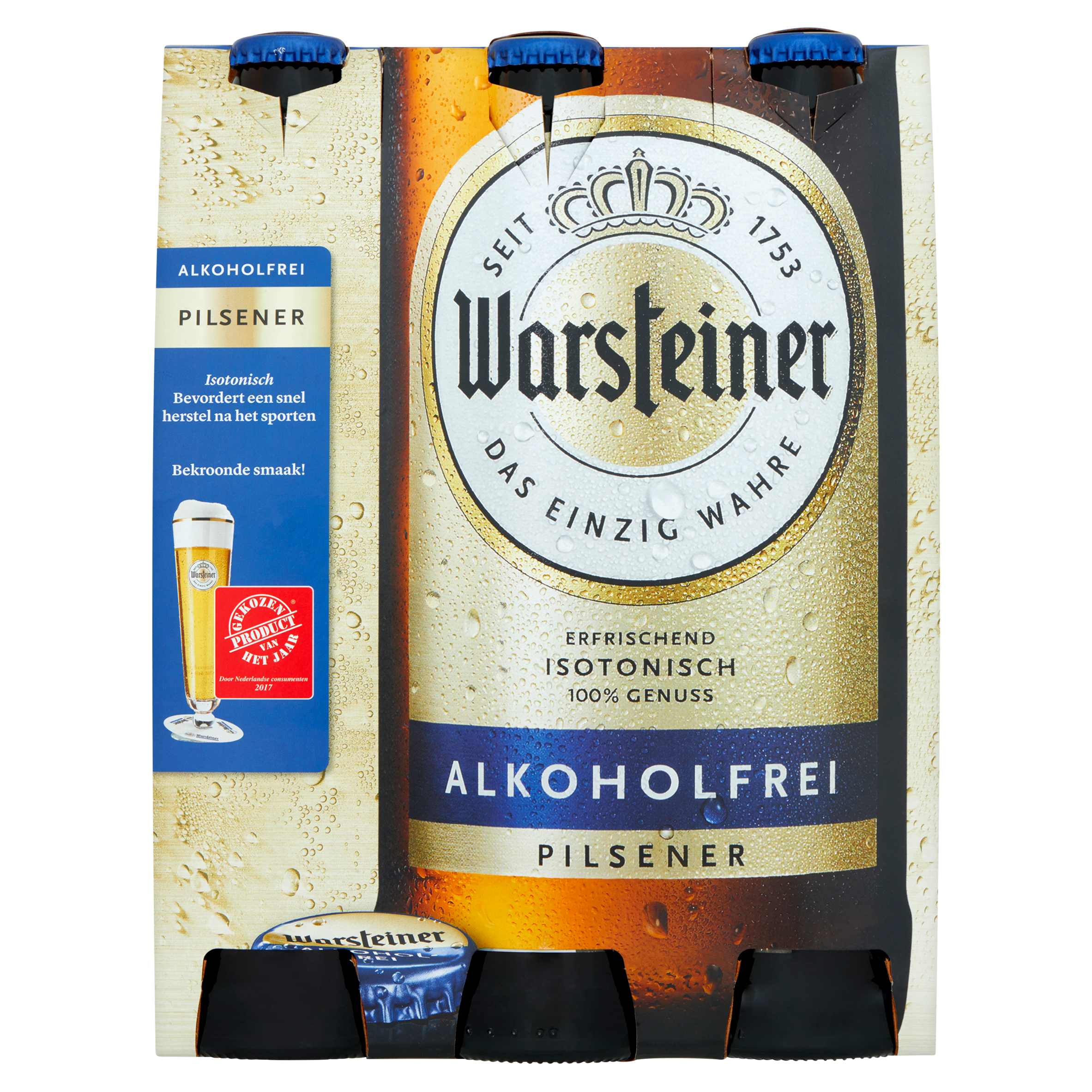 Warsteiner Alkoholvrij Bier Flessen 6 x 0,33 L