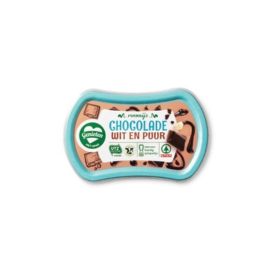 Huismerk ijs duo chocolade