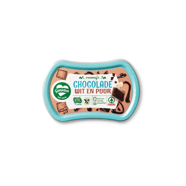 Huismerk ijs duo chocolade