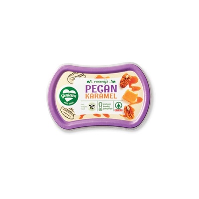 Huismerk ijs duo pecan karamel
