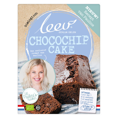 Leev Pauline bio mix choc-chip cake lg suiker