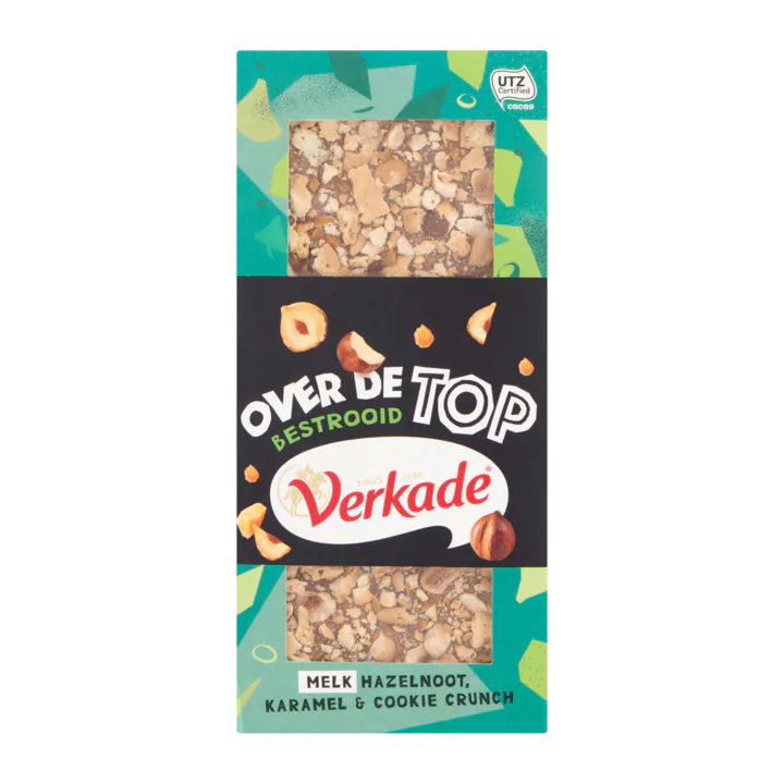 Verkade Melk Hazelnoot, Karamel & Cookie Crunch