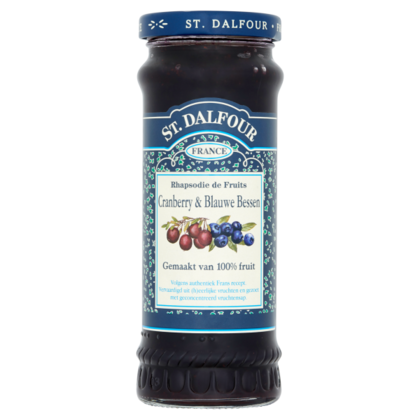 St.Dalfour Vruchtenspread cranberry blauwe bes