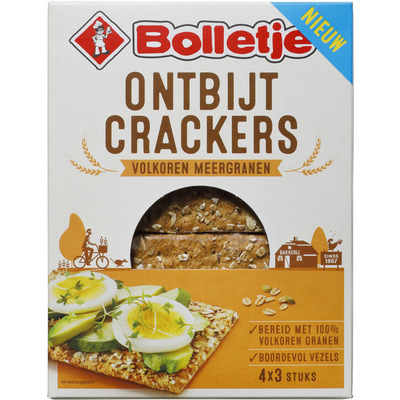 Bolletje Ontbijtcrackers volkoren meergranen