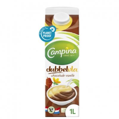 Campina Dubbelvlaflip chocolade-vanille