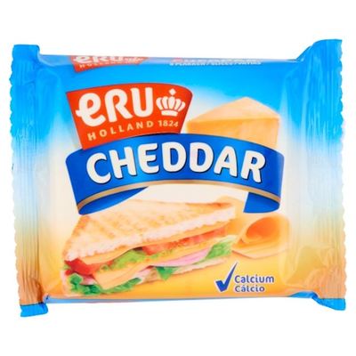 ERU slices cheddar naturel smeltkaas 150 gram