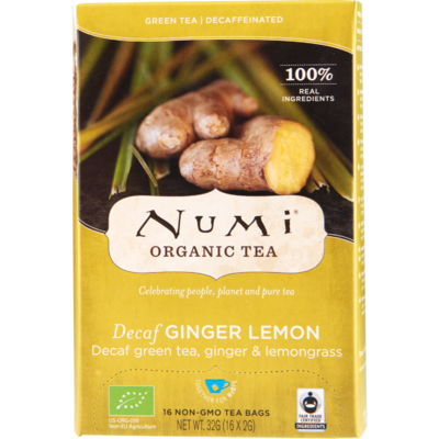 Numi Organic thee decaf ginger-lemon kop