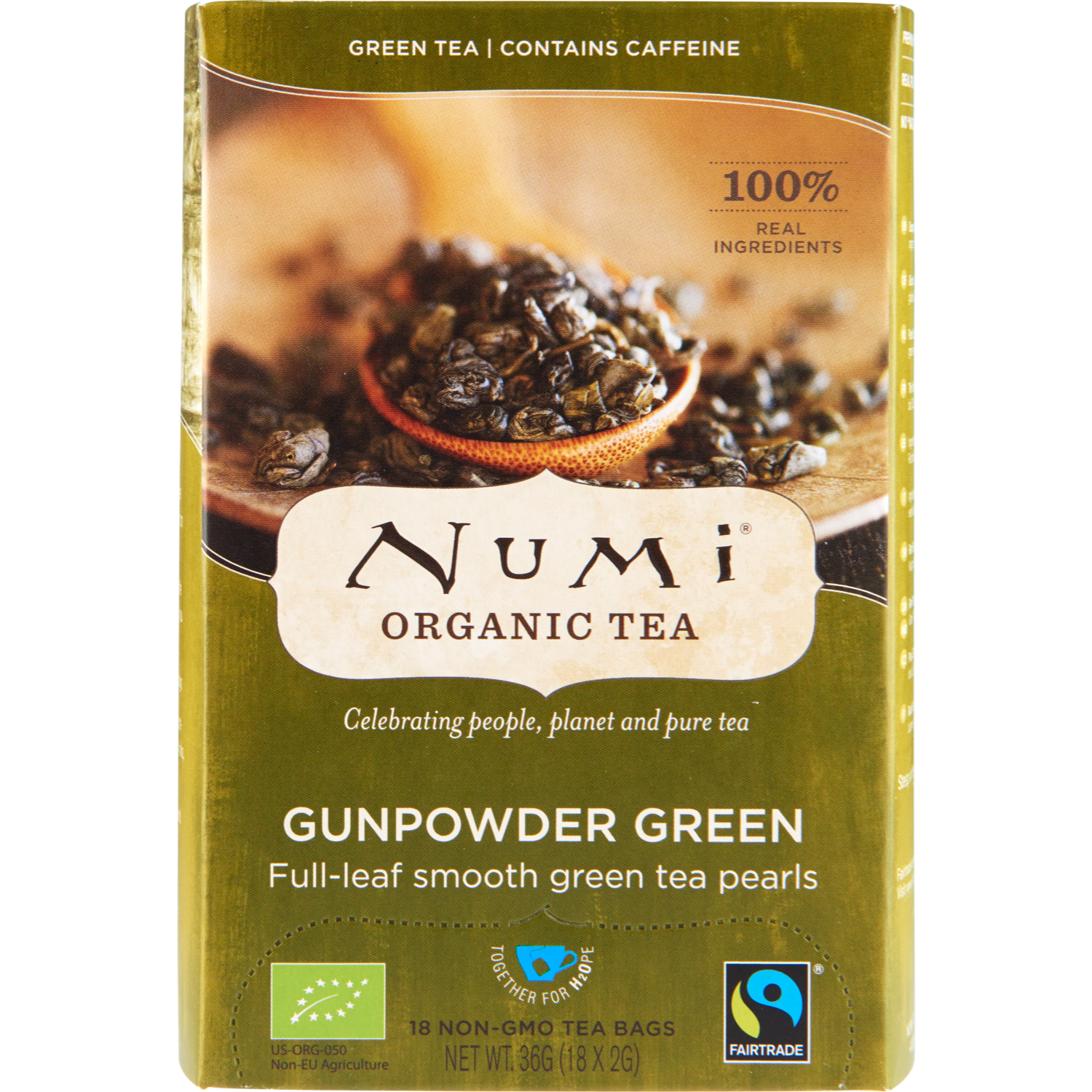 Numi Organic thee gunpowder green kop