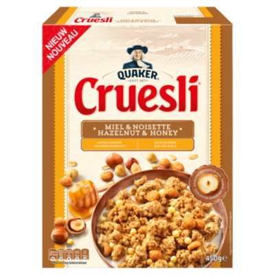 Quaker Cruesli hazelnut honey
