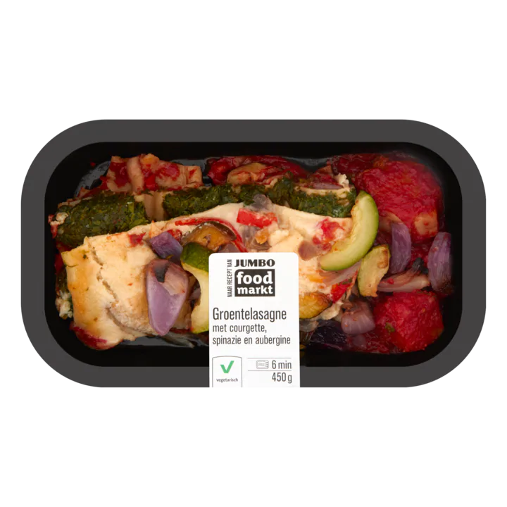 Huismerk Foodmarkt Groentelasagne met Courgette, Spinazie en Aubergine
