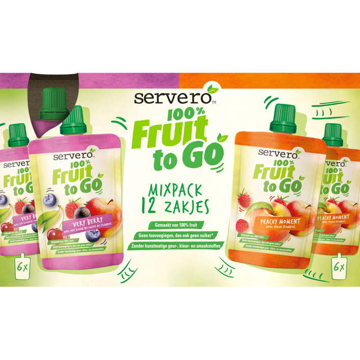 Servero 100% fruit to go mixpack veryberry