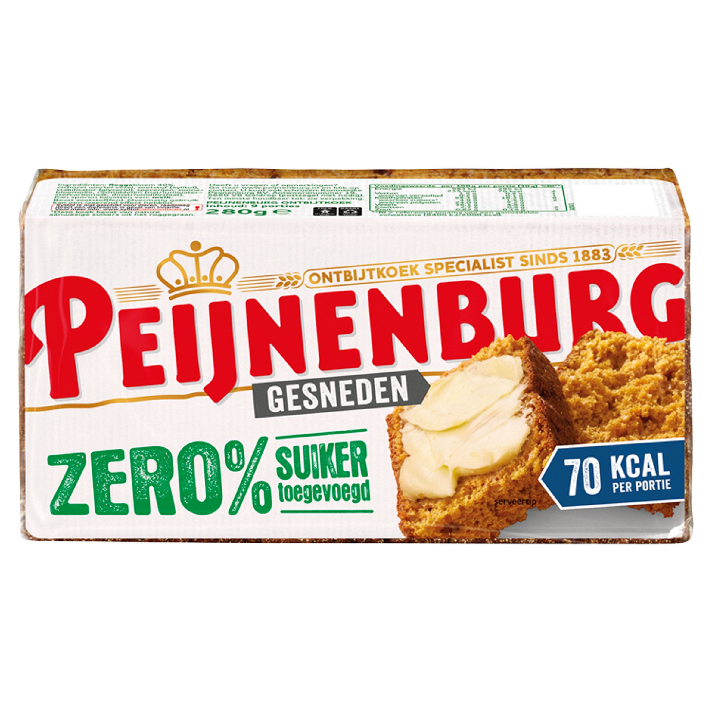 Peijnenburg Gesneden Zero % Suiker Toegevoegd 280 g