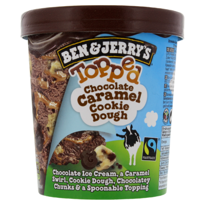 Ben & Jerry's IJs Chocolate Caramel Cookie Dough Topped 470 ml