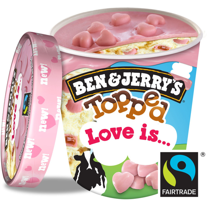 Ben & Jerry's IJs topped love