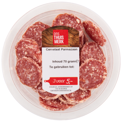 Huismerk Cervelaat parmezaan