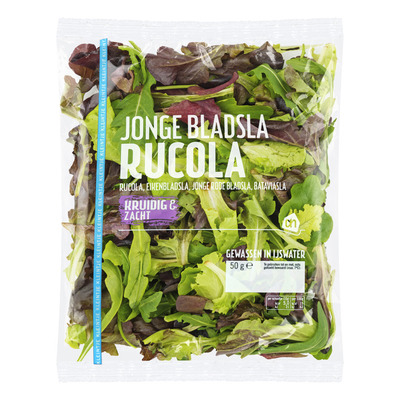 Huismerk Jonge bladsla met rucola