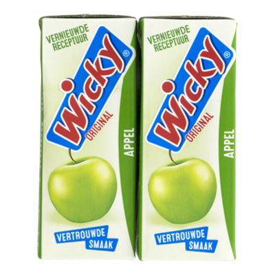 Wicky Fruitdrink appel 10-pack