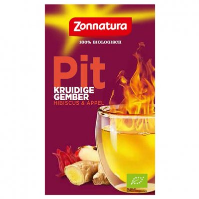 Zonnatura Pittig kruidige gember, hibiscus & appel