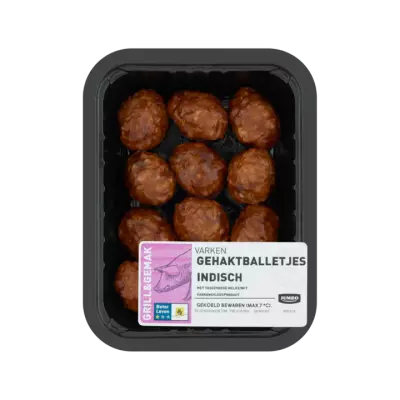 Huismerk Varken Gehaktballetjes Indisch