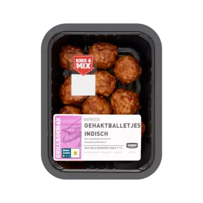 Huismerk Varken Gehaktballetjes Indisch