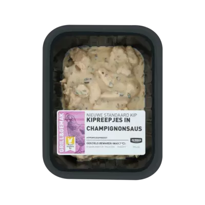 Huismerk Kipreepjes in Champignonsaus