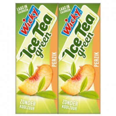Wicky Ice tea green perzik 10-pack