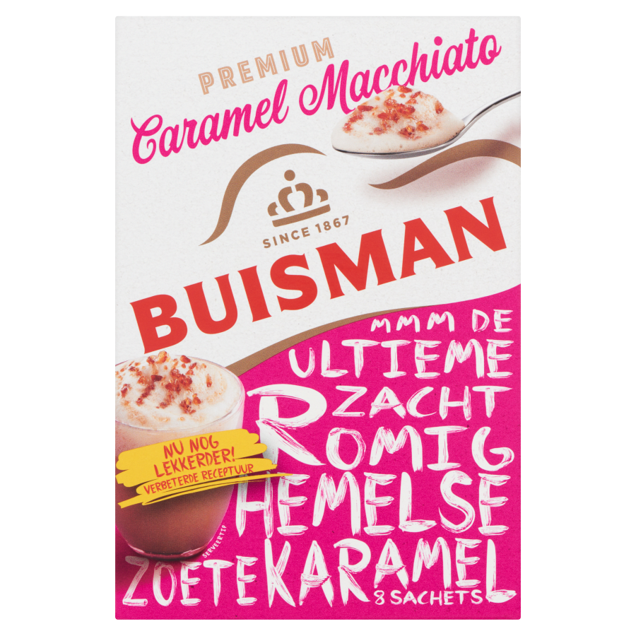 Buisman Oploskoffie portieverpakking café au caramel