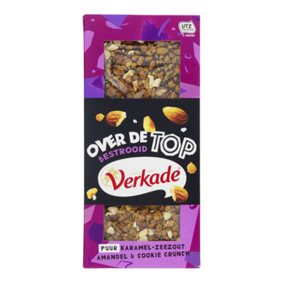 Verkade Puur Karamel-Zeezout Amandel & Cookie Crunch