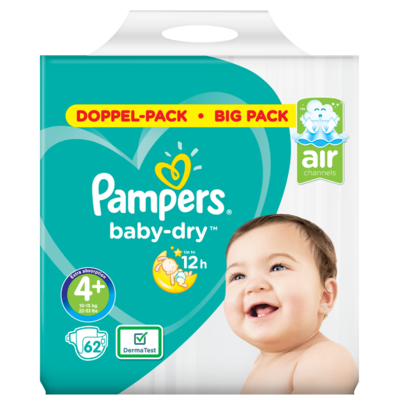 Pampers Baby dry maxi+ maat 4 bigpack