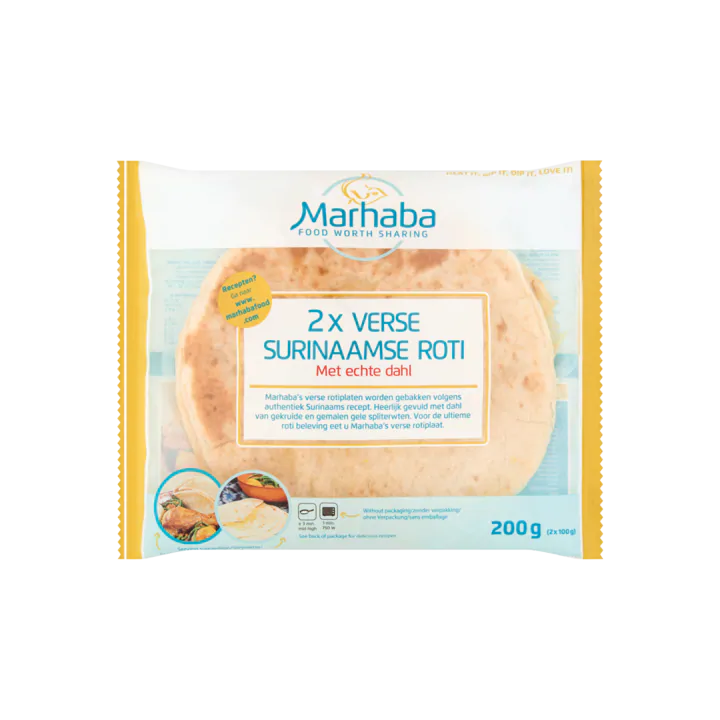 Marhaba Verse Surinaamse Roti met Echte Dahl