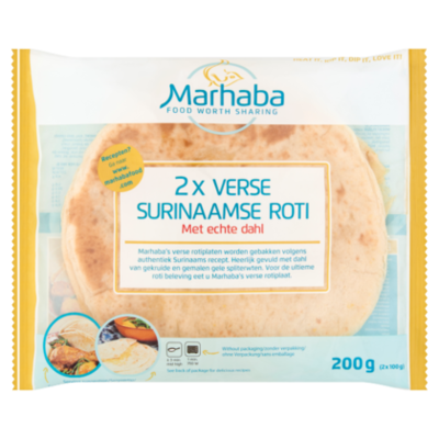Marhaba Verse Surinaamse Roti met Echte Dahl