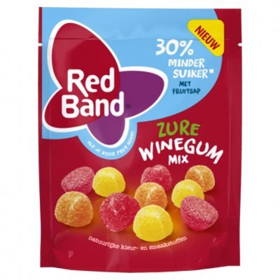 Red Band Zure winegum mix 30% minder suiker