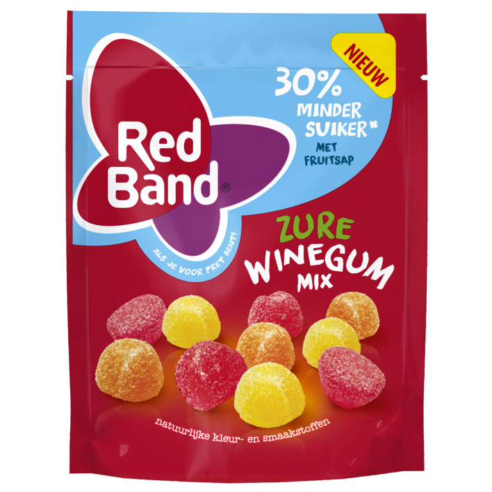 Red Band Zure winegum mix 30% minder suiker