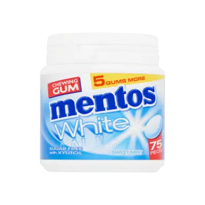 Mentos Chewing Gum White Sweet Mint 75 Stuks