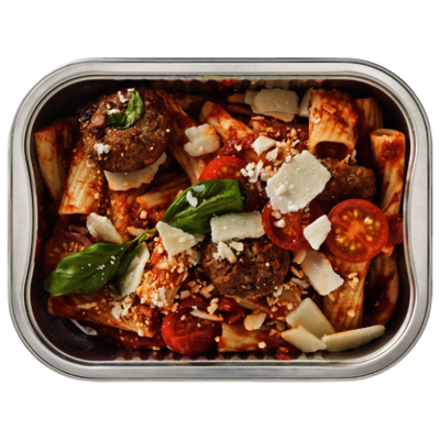 Huismerk Pasta met gehaktballetjes tomatensaus
