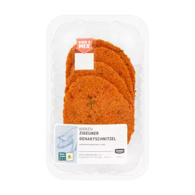 Huismerk Varken Zigeuner Gehaktschnitzel 4 Stuks
